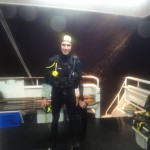 About to start a stormy night dive