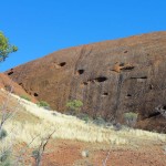 Holes in the rock caused by lightning