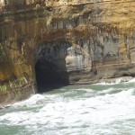 The sea eroding a cave