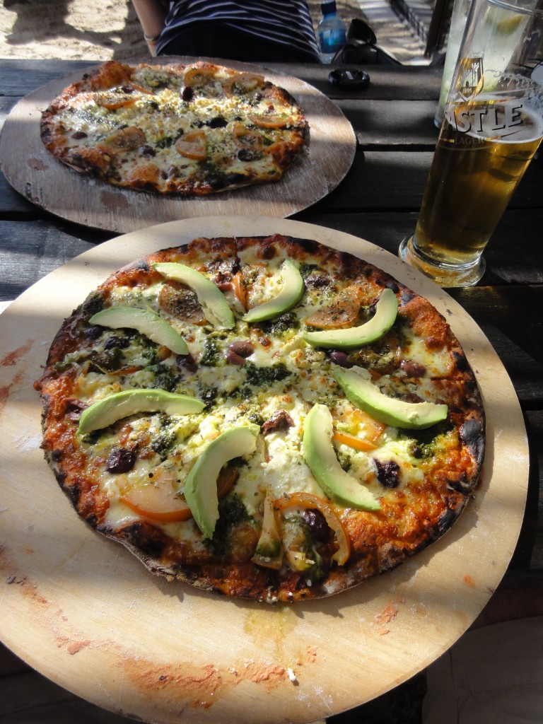 Pizza at the Sedgefield beach bar