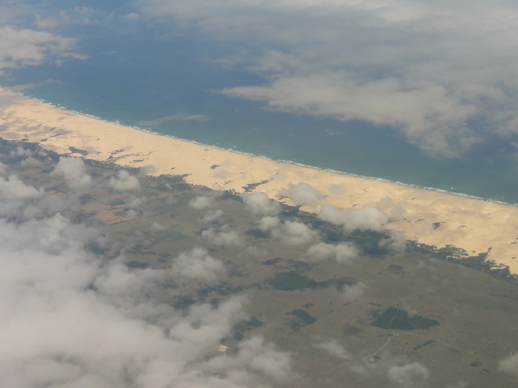 Flying over beaches just down the coast from Port Elizabeth