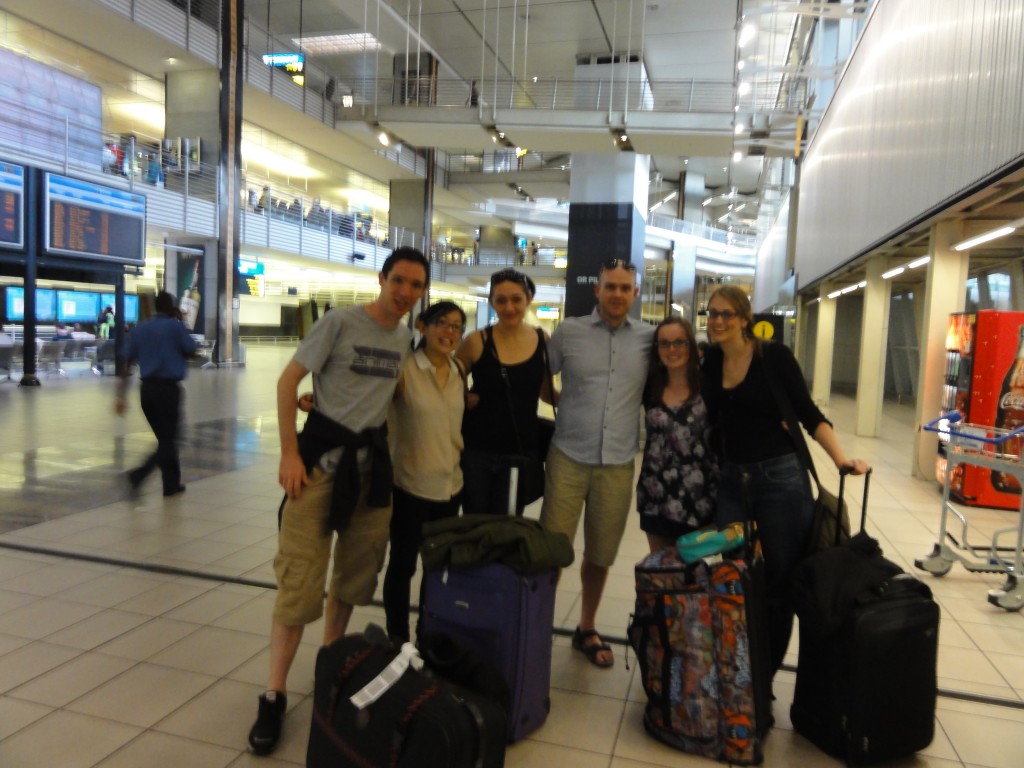 Kat, Lita, Matt, Shammy, Hannah and me in Johannesburg OR Tambo airport