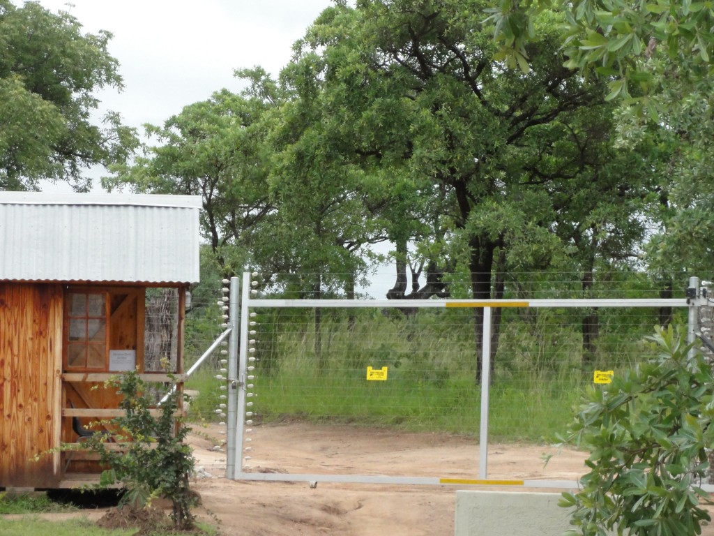 Entrance gate at Nkambeni camp