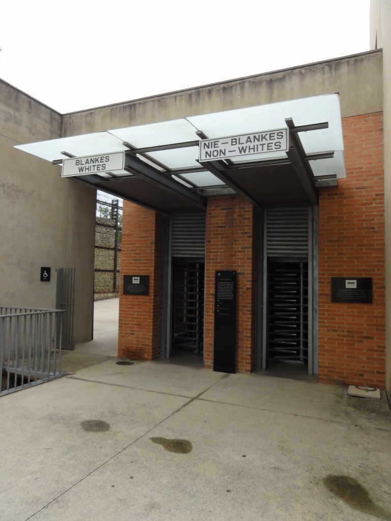Entrance to the Apartheid museum