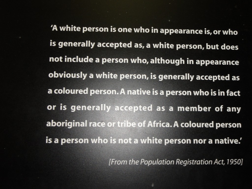 Quote from the Population Registration Act, 1950