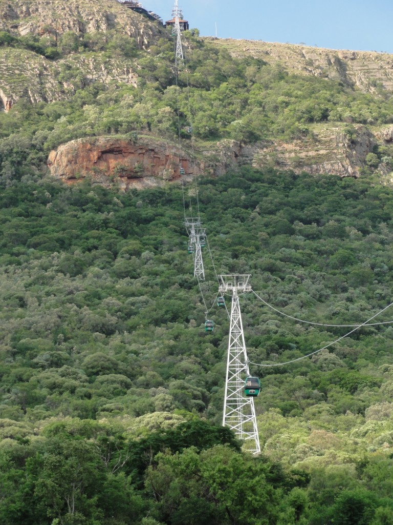 Ascending the Hartbeespoort cableway