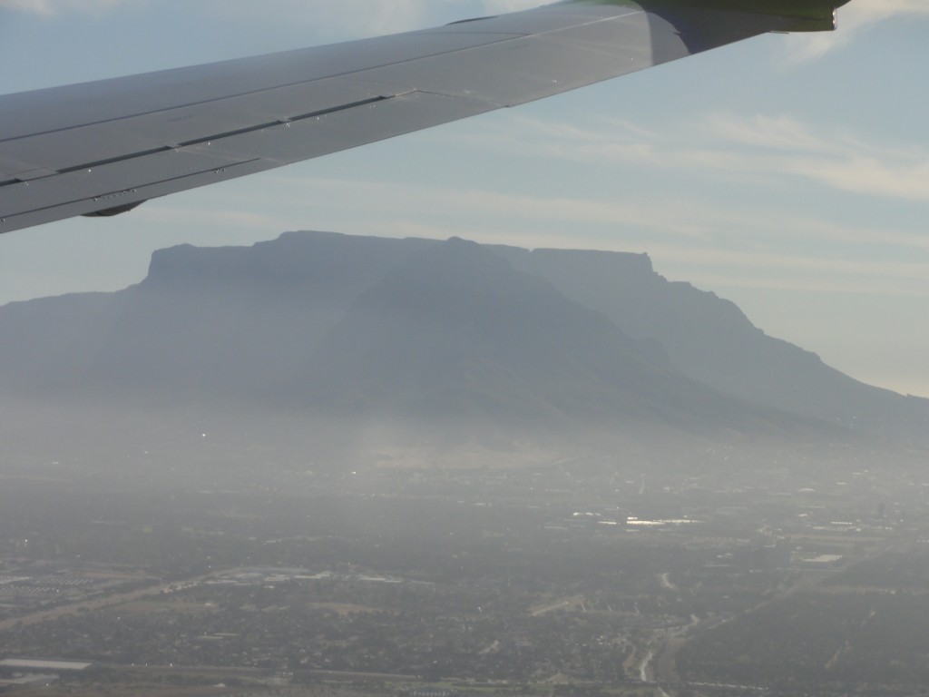View of Table Mountain from our plane