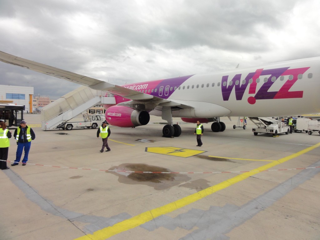 Our WizzAir flight to Romania