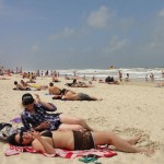 Noz and Kat on the beach