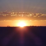 Sunrise over the desert