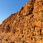 Sediment layers in the rock