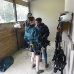 Shammy getting ready for zip-lining