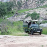 One of the nighttime game drive vehicles
