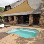 Swimming pool at Stone House mountain lodge