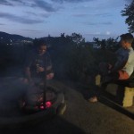 Mark cooking on the braai