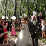 Throwing confetti