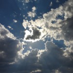 Sun breaking through the clouds