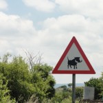 Road sign in the Askari Game Lodge