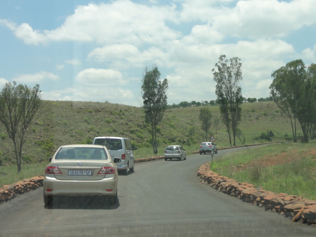 Leaving the Askari Game Lodge in convoy