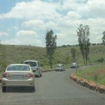 Leaving the Askari Game Lodge in convoy
