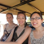 Hannah, Lita and Kat on the "big five" wine safari