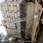 Wooden platform to allow access to the top of the house