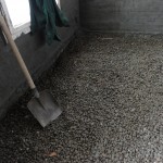 The base of the floor is laid