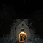Outside the church in Monari