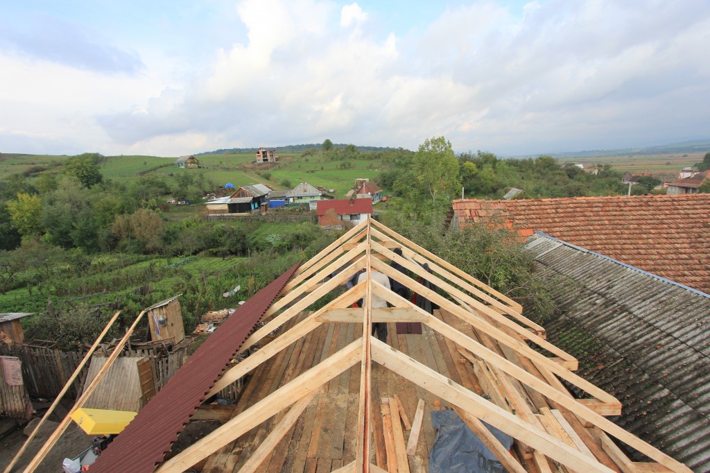 View of the roof from above