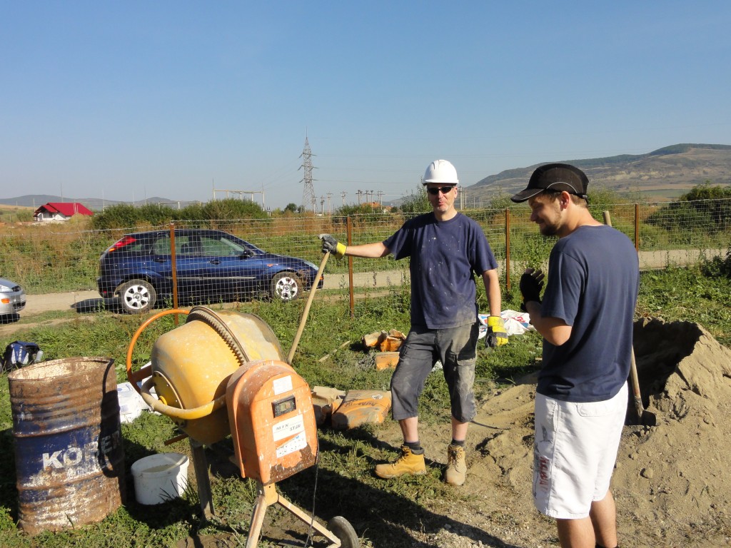 Martin and Sam mixing some muck