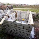 Laying the wall plate in the second house