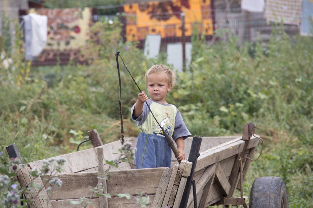 One of the children who will be living in the smaller house