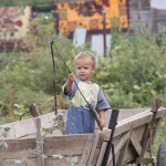 One of the children who will be living in the smaller house